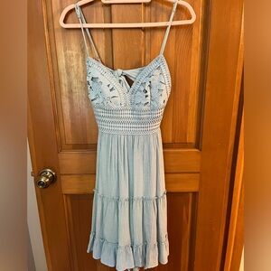 Light blue mini dress. Worn once, like new.